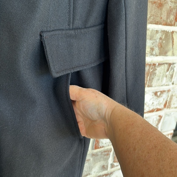 London Fog Elegant Black Pea Coat - Picture 5 of 11